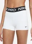 Nike Pro Women's White 3-Inch Shorts M