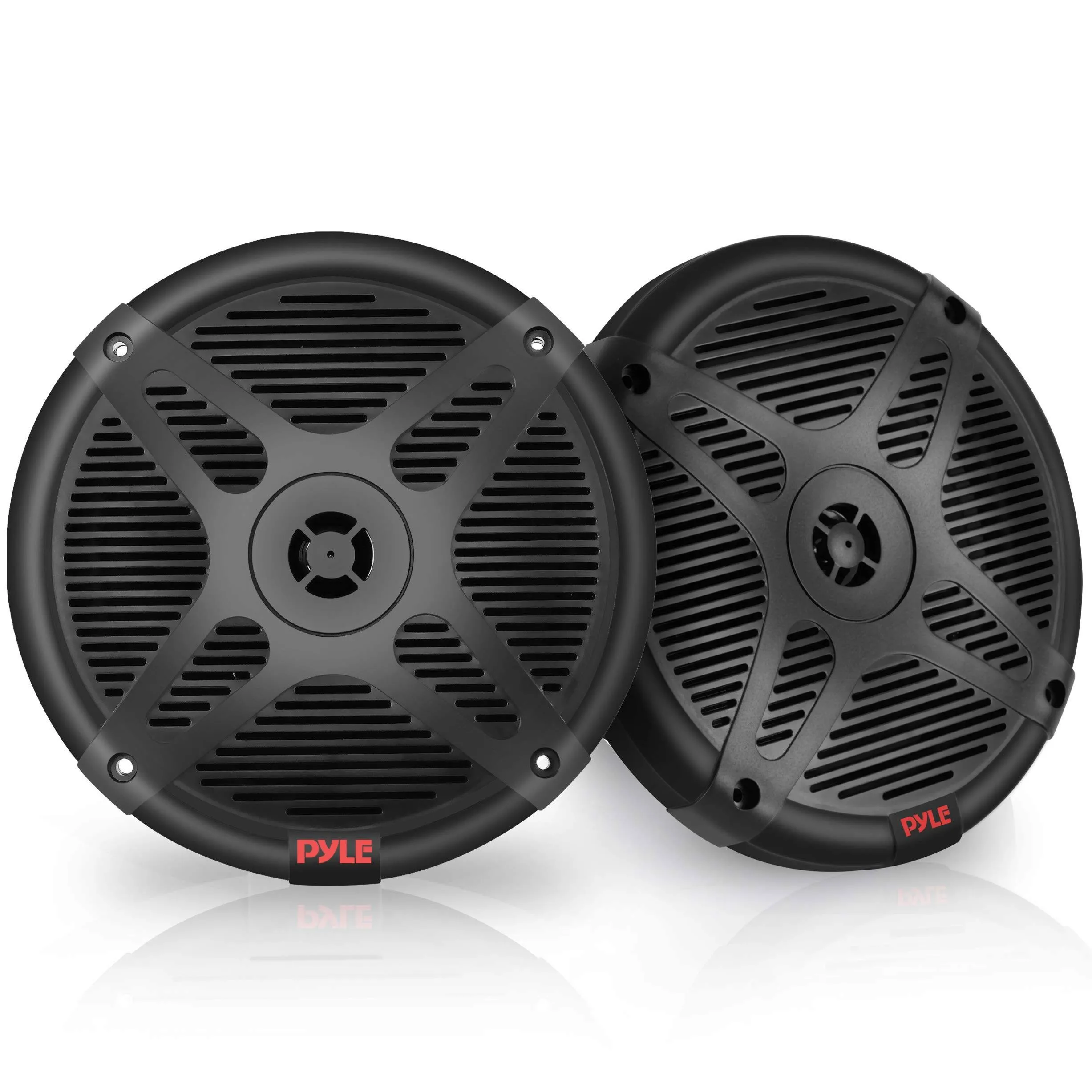 Pyle 6.5" Bluetooth Marine Speakers, Waterproof, 600 Watt, 2-Way Coaxial System - Black