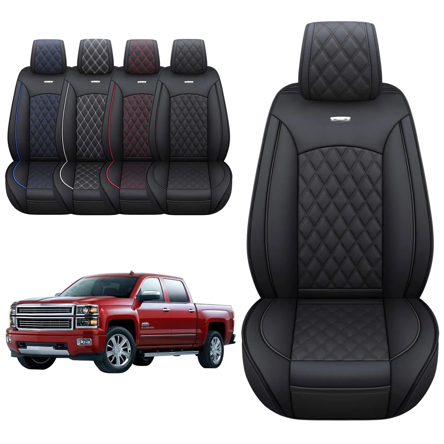 For GMC Sierra 2 Front Seat Covers Pickup Custom Fit Waterproof