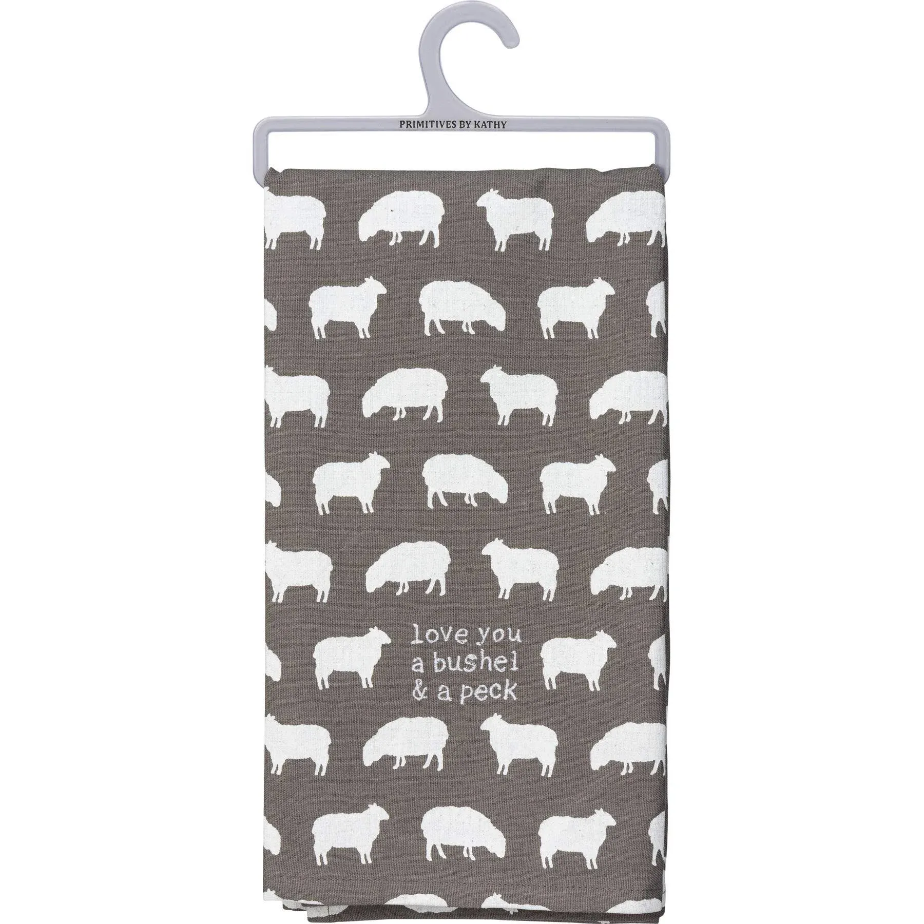 ? Love You A Bushel & A Peck Sheep Dish Towel