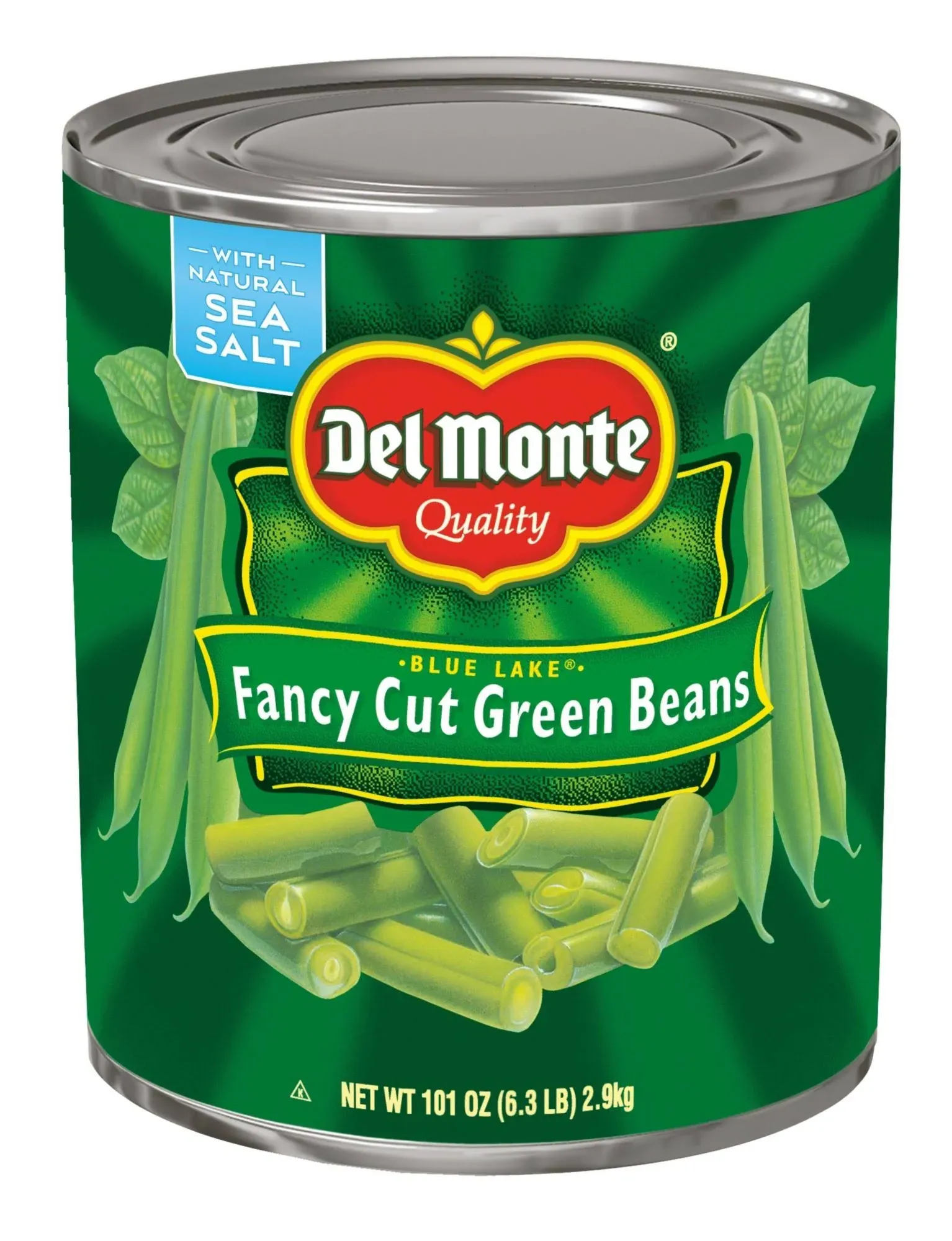 Del Monte Fancy Cut Green Beans, 101 Ounces, 6 per Case