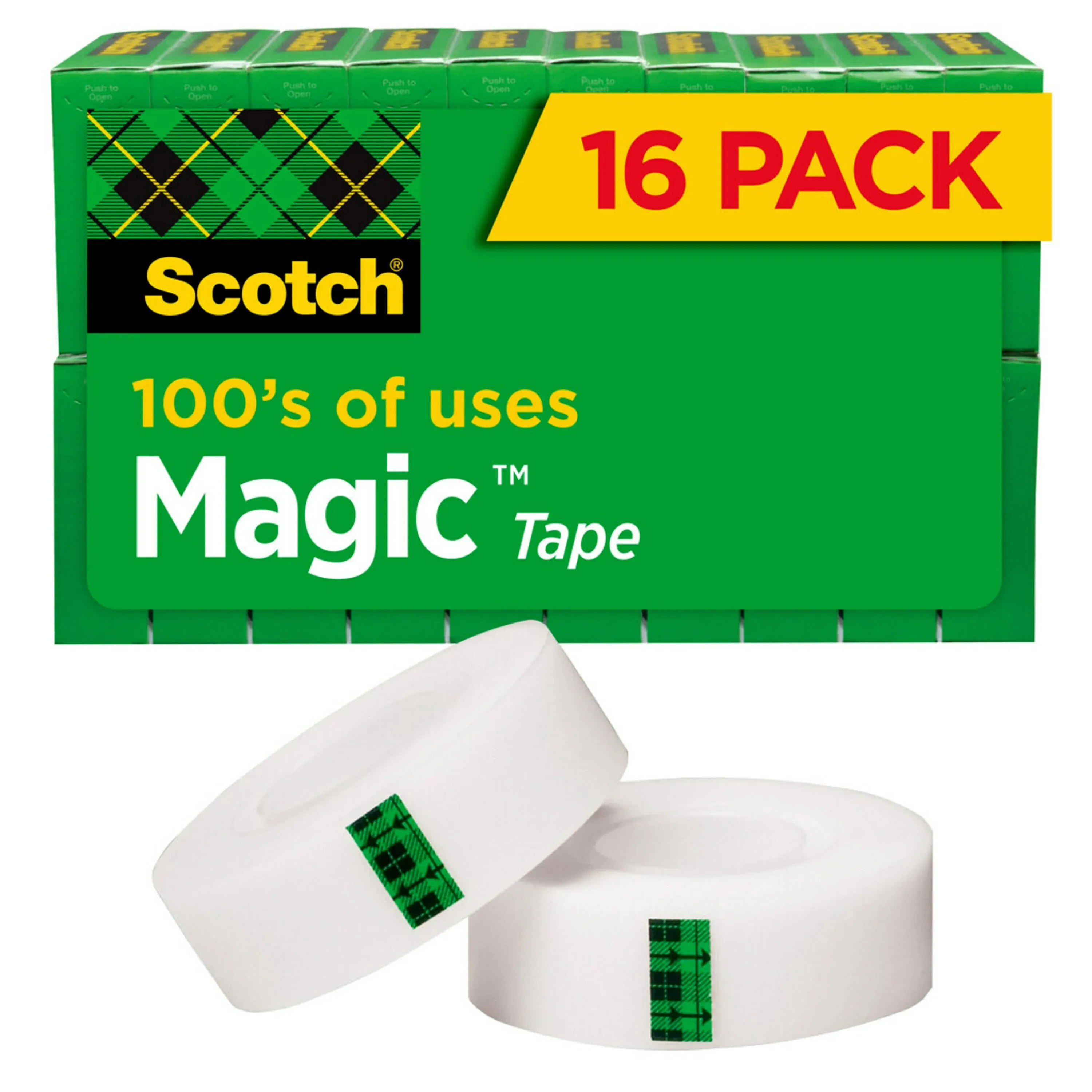 Scotch Magic Tape Value Pack 3/4 inch x 1000 inch 1 inch Core Clear 24/Pack