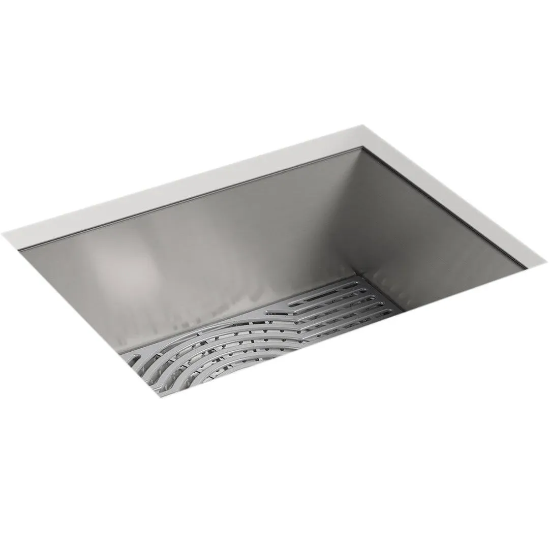 Kohler K-20023-PC-NA Sterling Ludington 24" Under-Mount Single-Bowl Kitchen Sink with Accessories, 24 inch, Stainless Steel