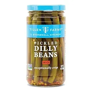 Tillen Farms Pickled Hot & Spicy Dilly Beans 12 oz