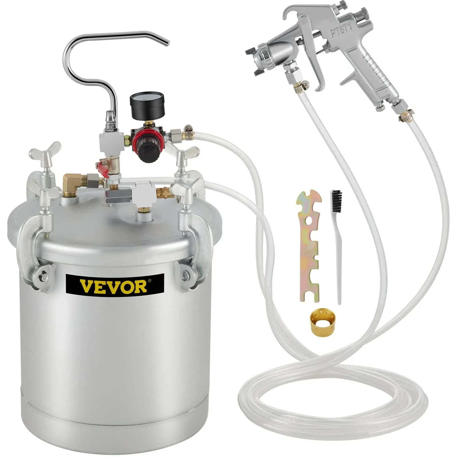 VEVOR Paint Tank 10L Pressure Pot Paint Sprayer 2.5 Gallon Pressure Spray ...