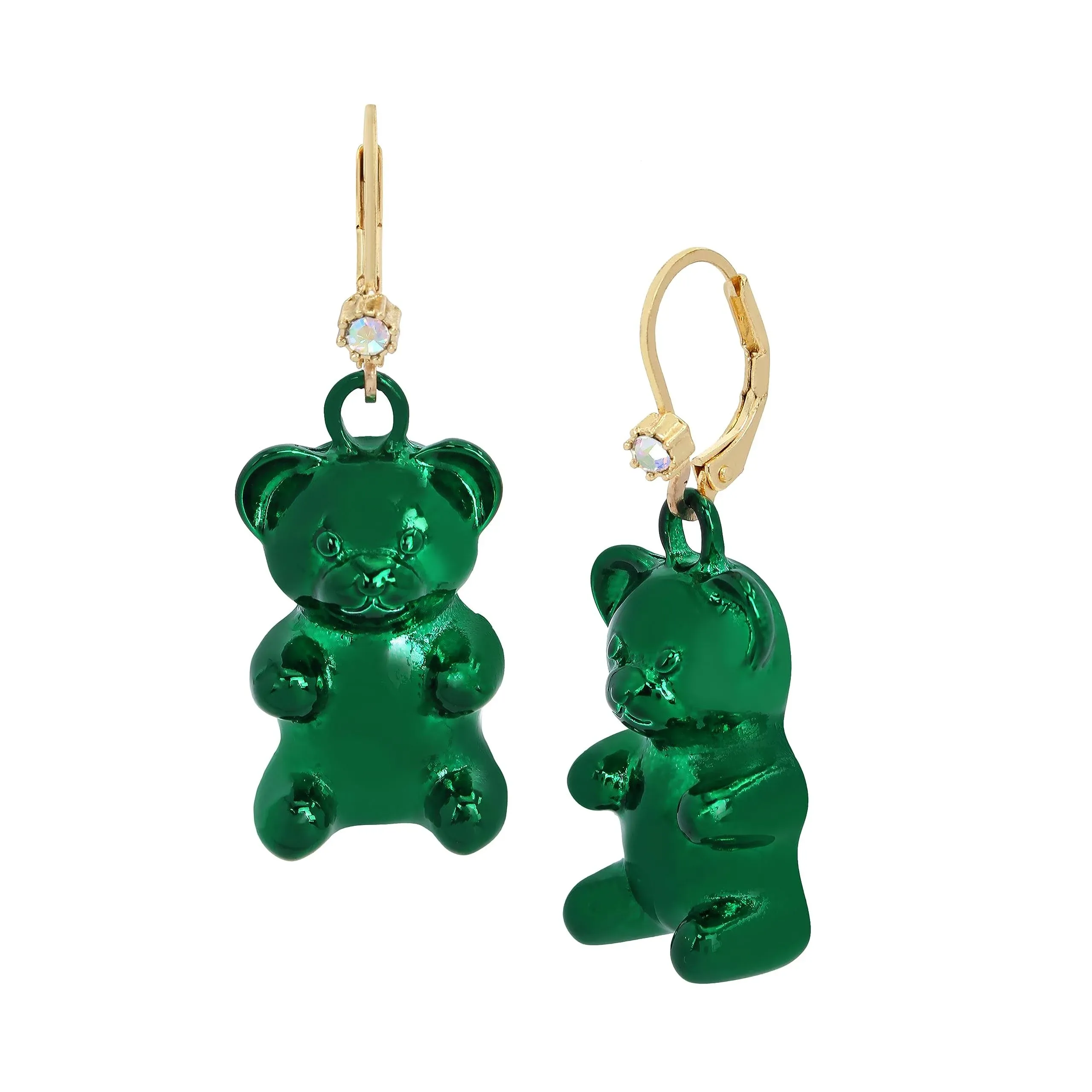 Betsey Johnson Gummy Bear Drop Earrings - Green