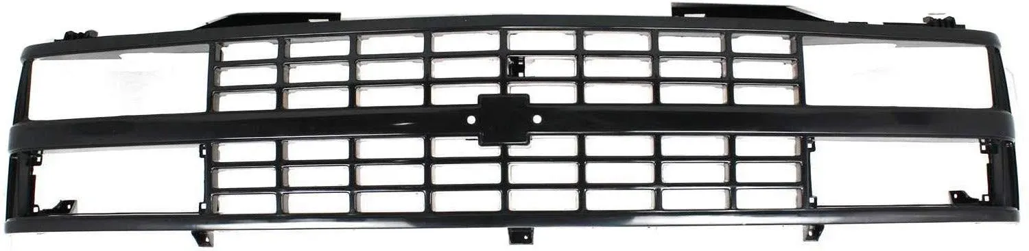 Garage-Pro Grille Assembly Compatible with 1988-1993 Chevrolet C1500, Fits C2500, C3500, Fits K1500, K2500, K3500, For Models With Composite Headlights Black Cross bar insert Plastic