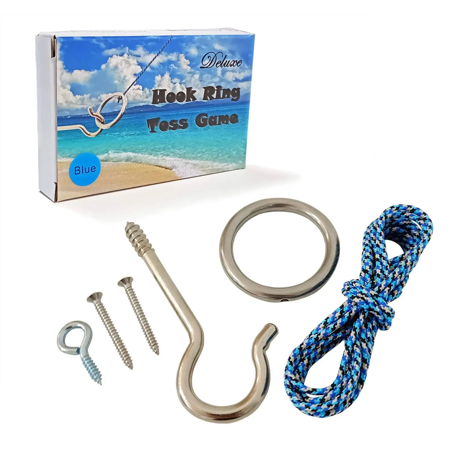 Hook and Ring Toss Game - Throwing Games for Family Fun - Stainless Steel ...