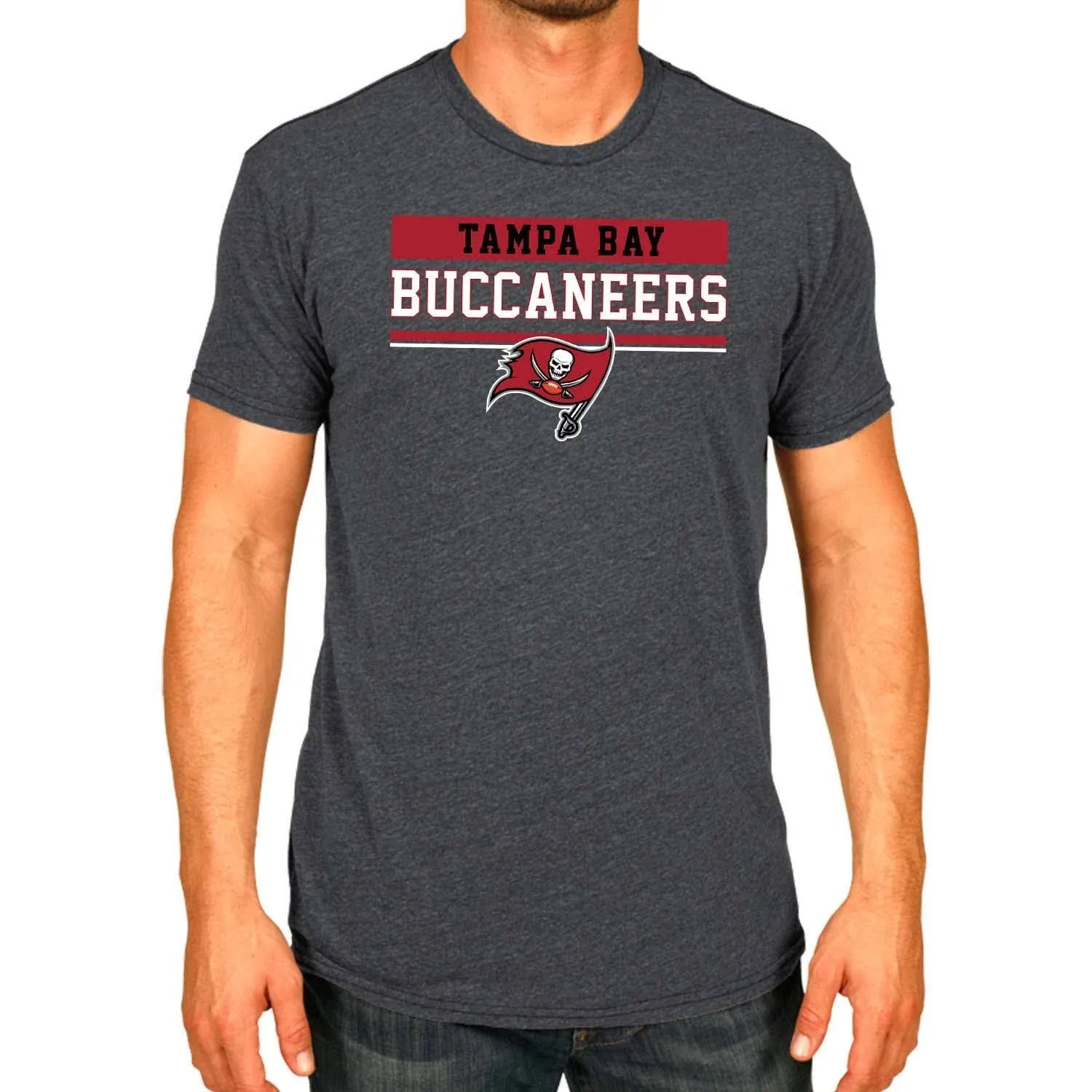 Team Fan Apparel NFL Adult Team Block Tagless T-Shirt - Cotton Blend - Charcoal ...