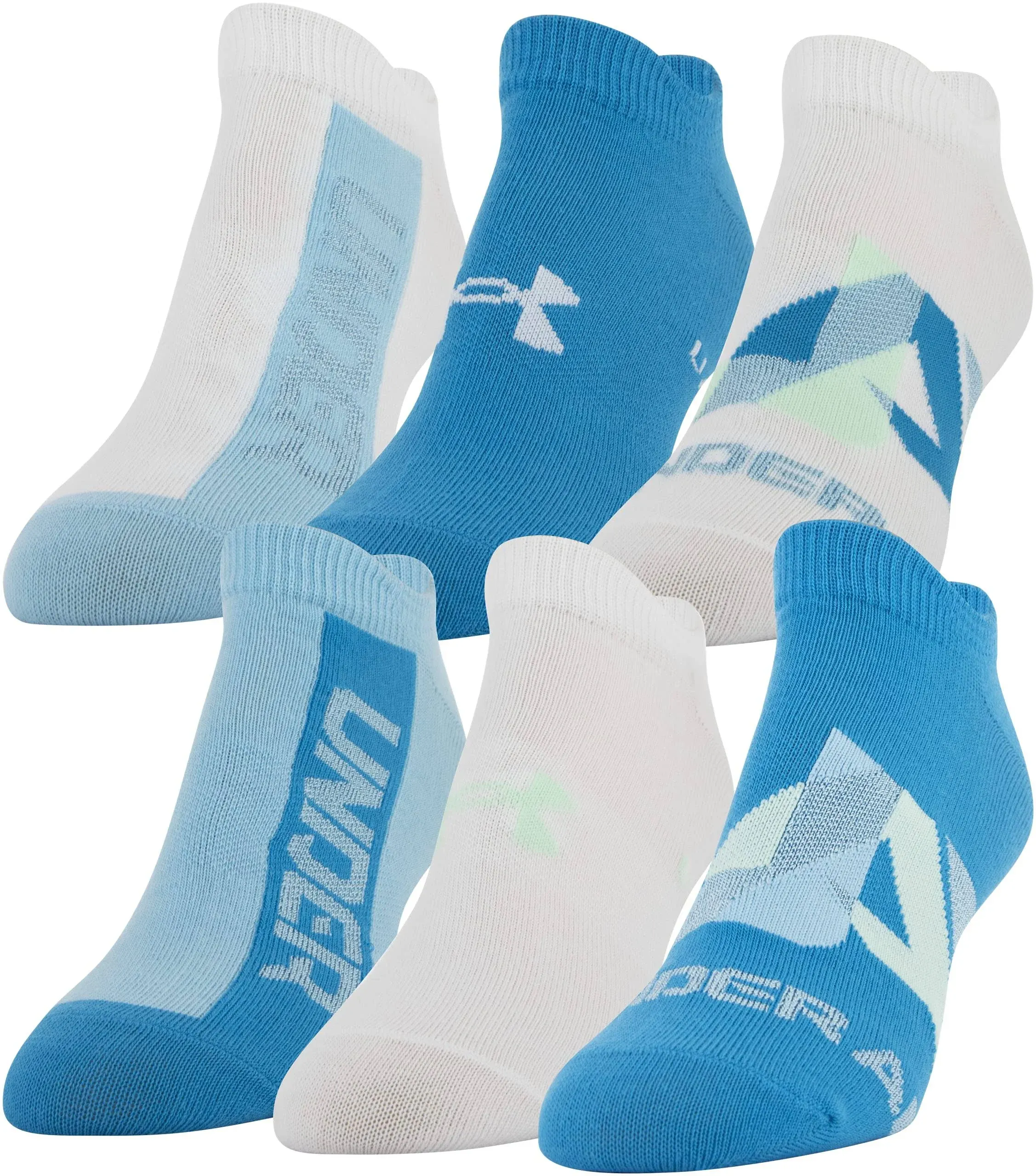 Under Armour Women's Essential 2.0 6 Pack No Show Socks