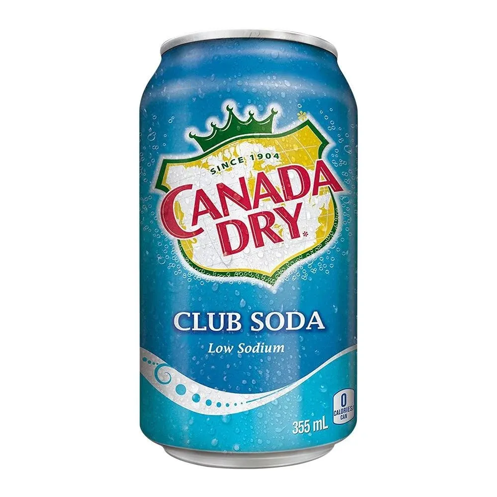 Canada Dry Club Soda Soft Drink, 12-Ounce (Pack of 24)