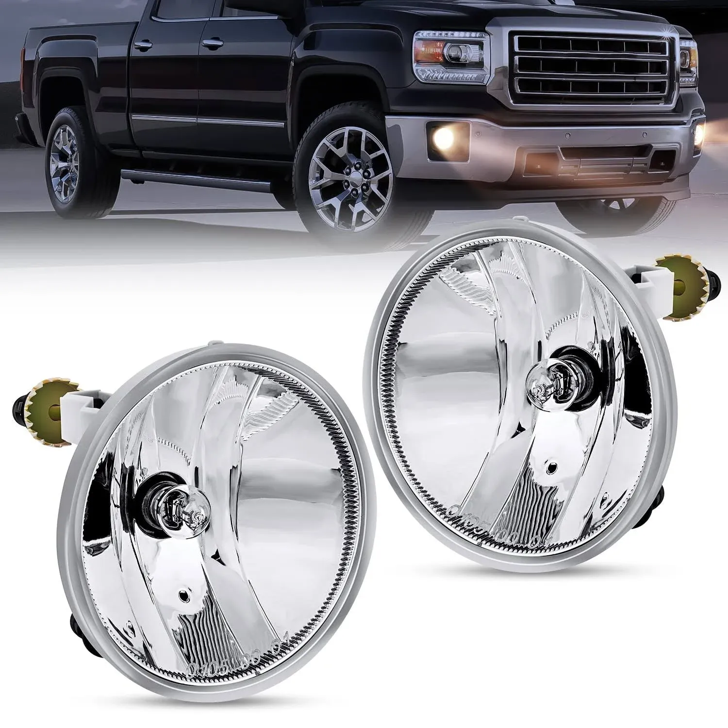 Nilight Fog Light Assembly Compatible with 2007-2019 Chevy Avalanche Suburban