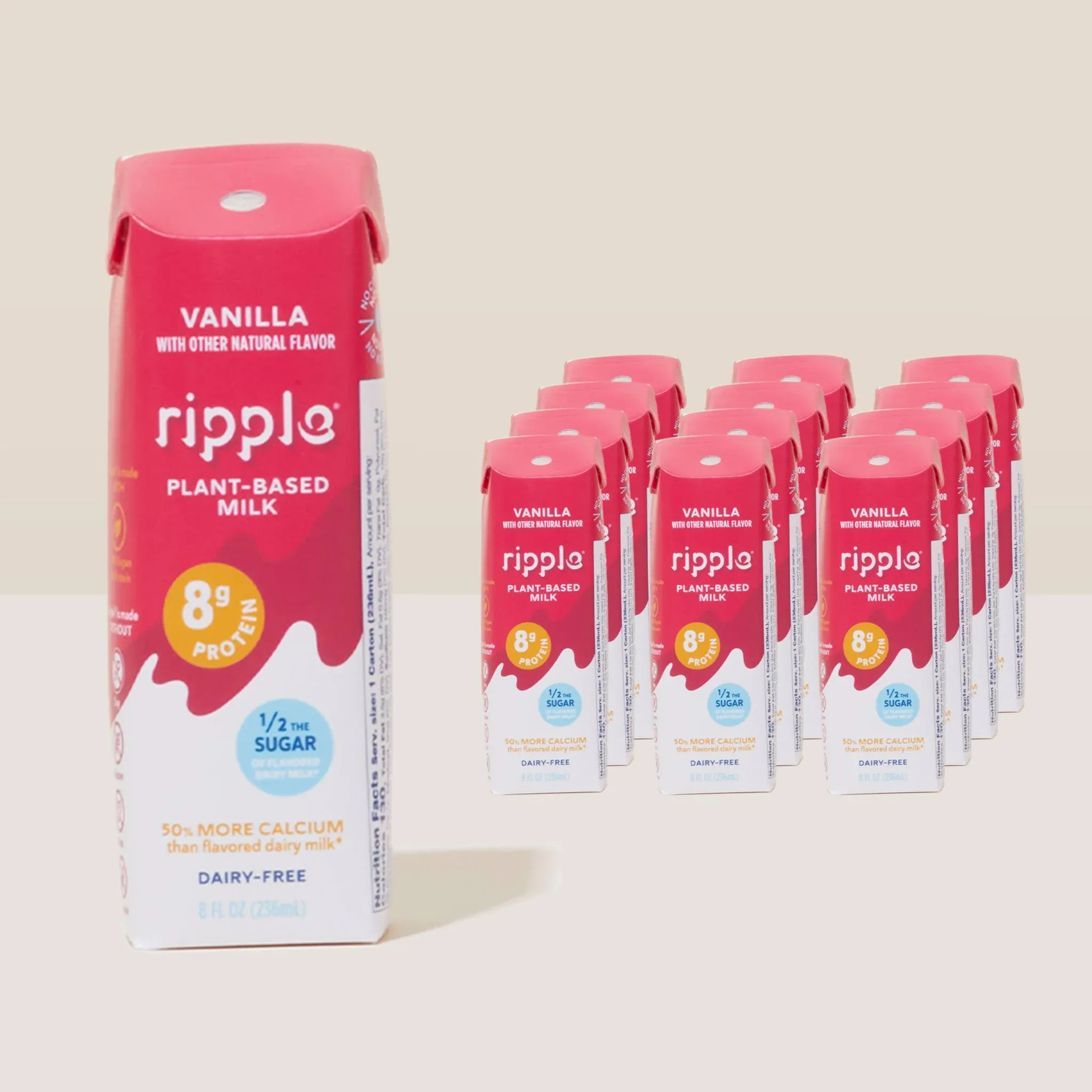 Ripple On-The-Go Non-Dairy Vanilla Milk (12-Pack)