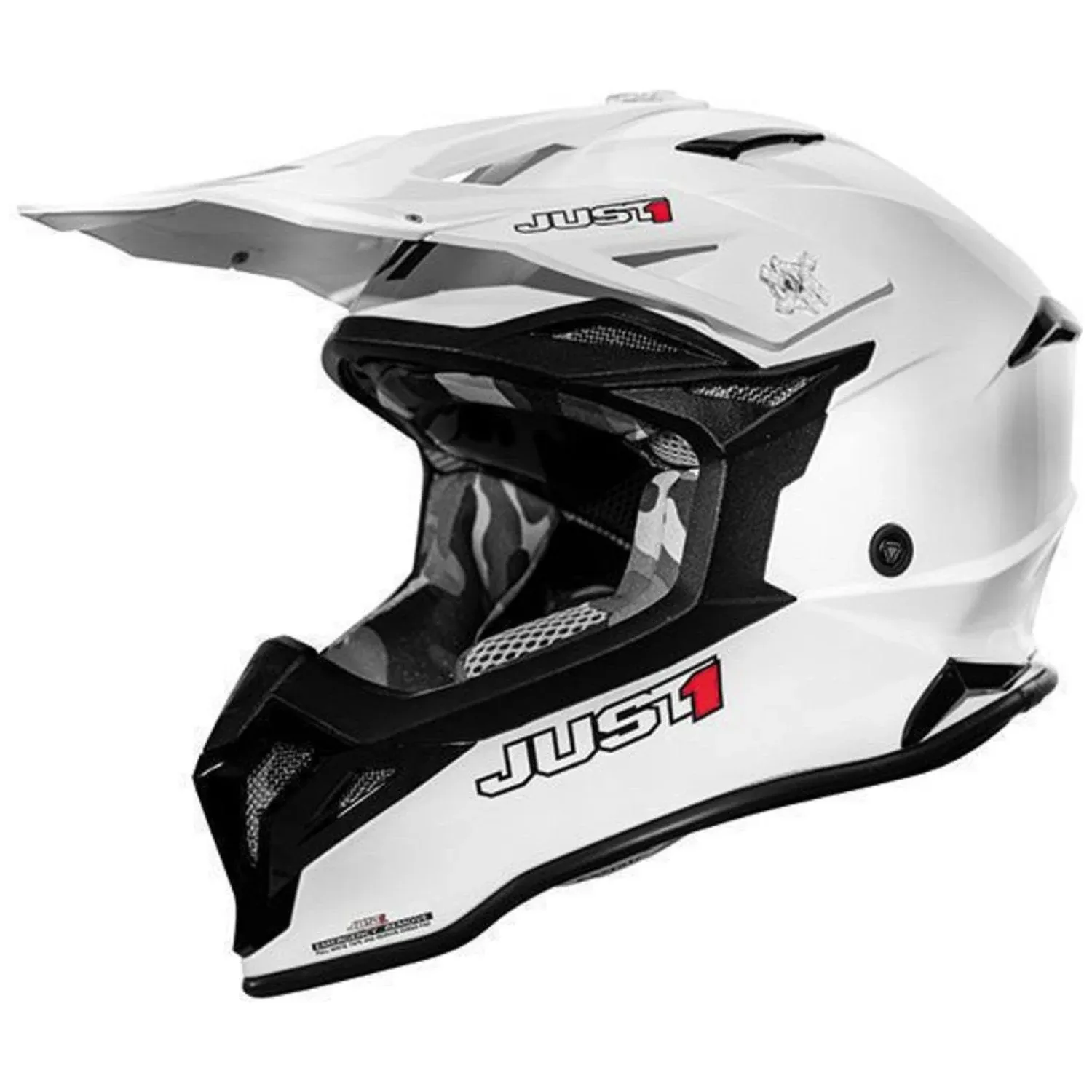 Just1 J39 Solid, Cross Helmet , Color: White , Size: S