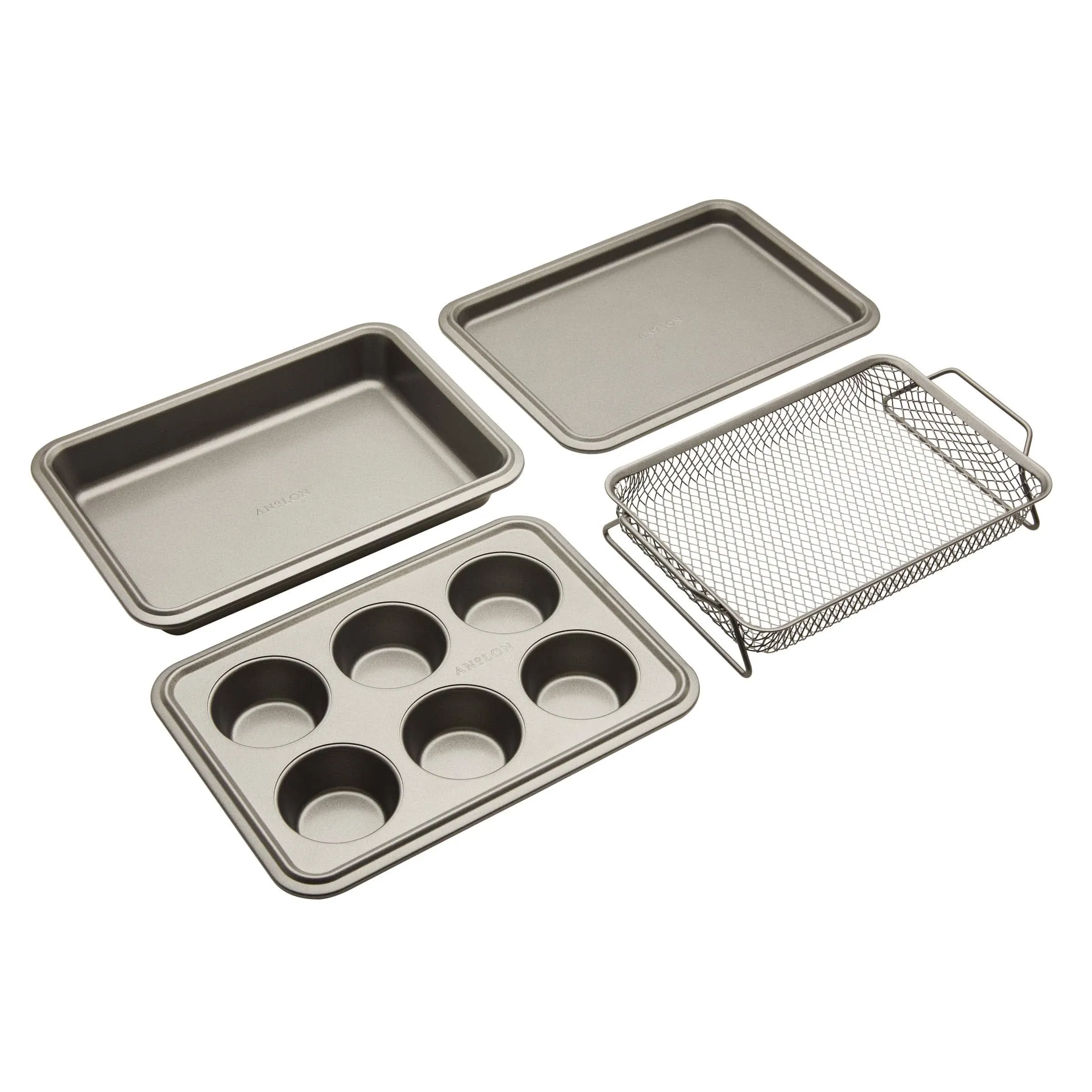 Bakeware Nonstick Toaster Oven Pan Set, 4-Piece