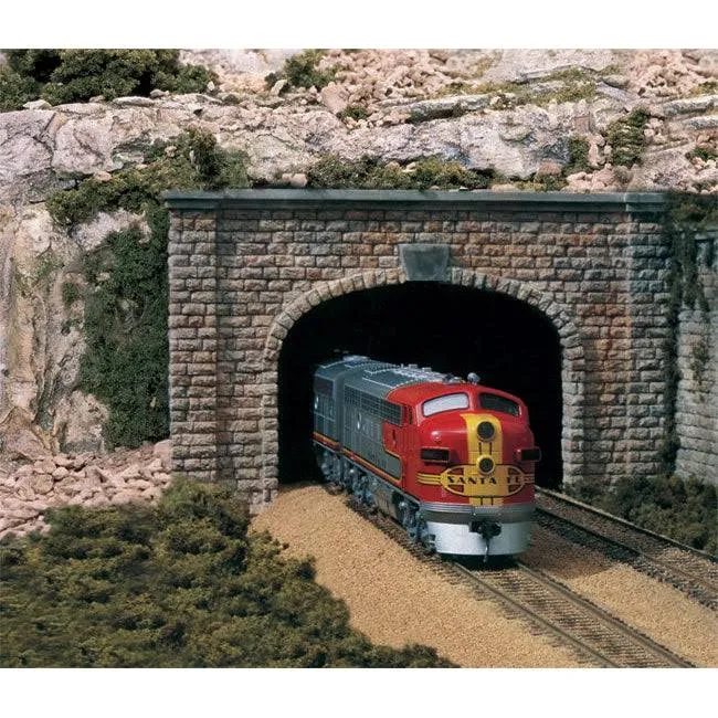 Woodland Scenics HO Cut Stone Double Tunnel Portal