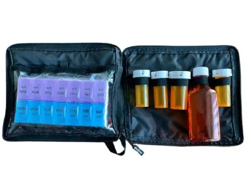 Razbag Traveler Size Medication Bag. Portable Holds 5 Assorted Sizes of ...