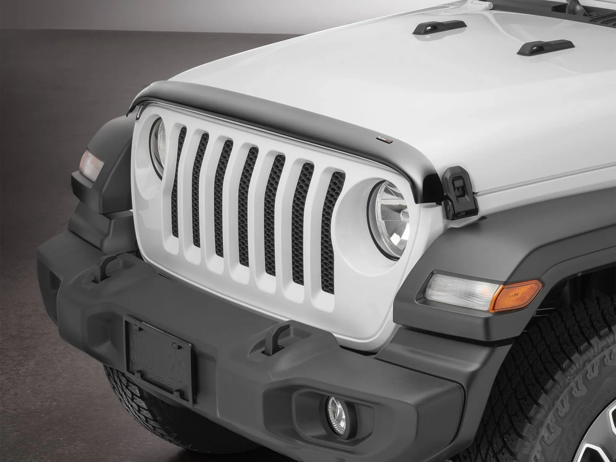 WeatherTech Stone and Bug Deflector Custom Fit Hood Deflector for Jeep Wrangler 4xe, Wrangler 2-Door, Wrangler Unlimited 4-Door, Gladiator (50273)