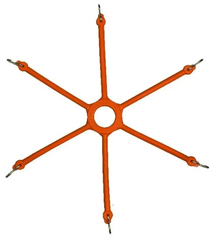 Quality Chain 0218 Truck  Rubber Spider Bungee (Orange, 6 Leg)