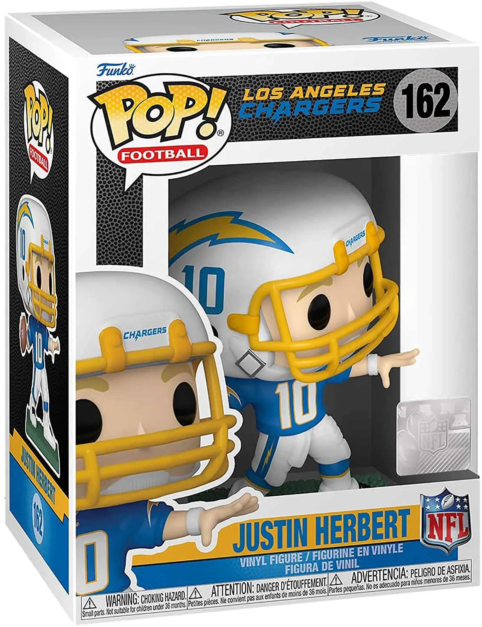 Funko Pop NFL Los Angeles Chargers Justin Herbert (Home Uniform) #162 Figure