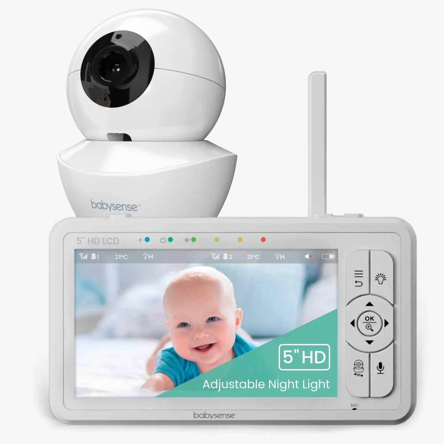 Babysense HD S2: Video Baby Monitor, One Camera, Non wifi,  Night Light & Sound Machine