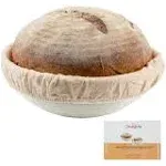 Sugus House 9 inch Round Bread Banneton Proofing Basket & Liner Brotform Dough ...