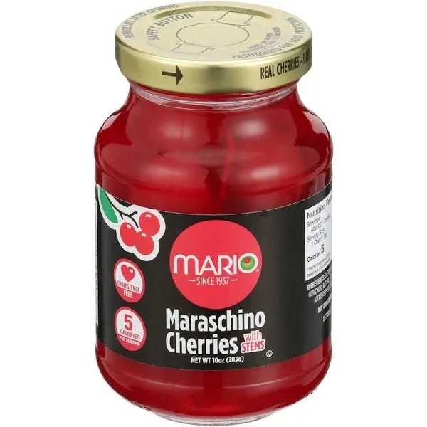 Mario Camacho Foods Marashino Cherries, 4.80 Ounce (Pack of 12)