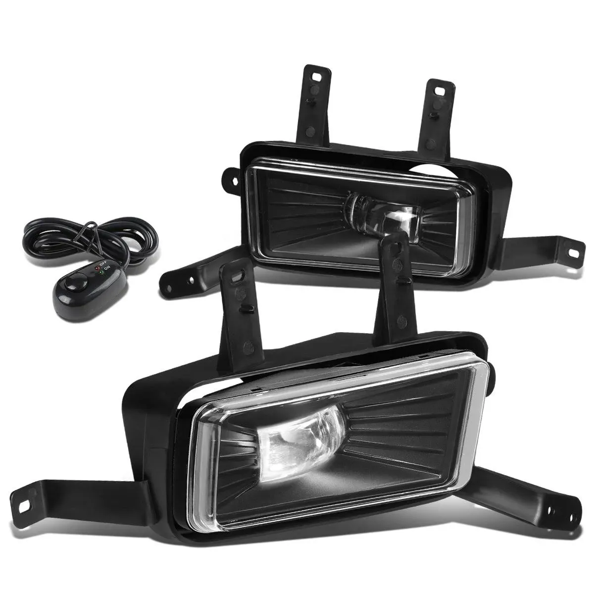 LED Fog Lights w/ Switch + Wiring Harness 15-20 Chevy Tahoe Suburban GMC Yukon