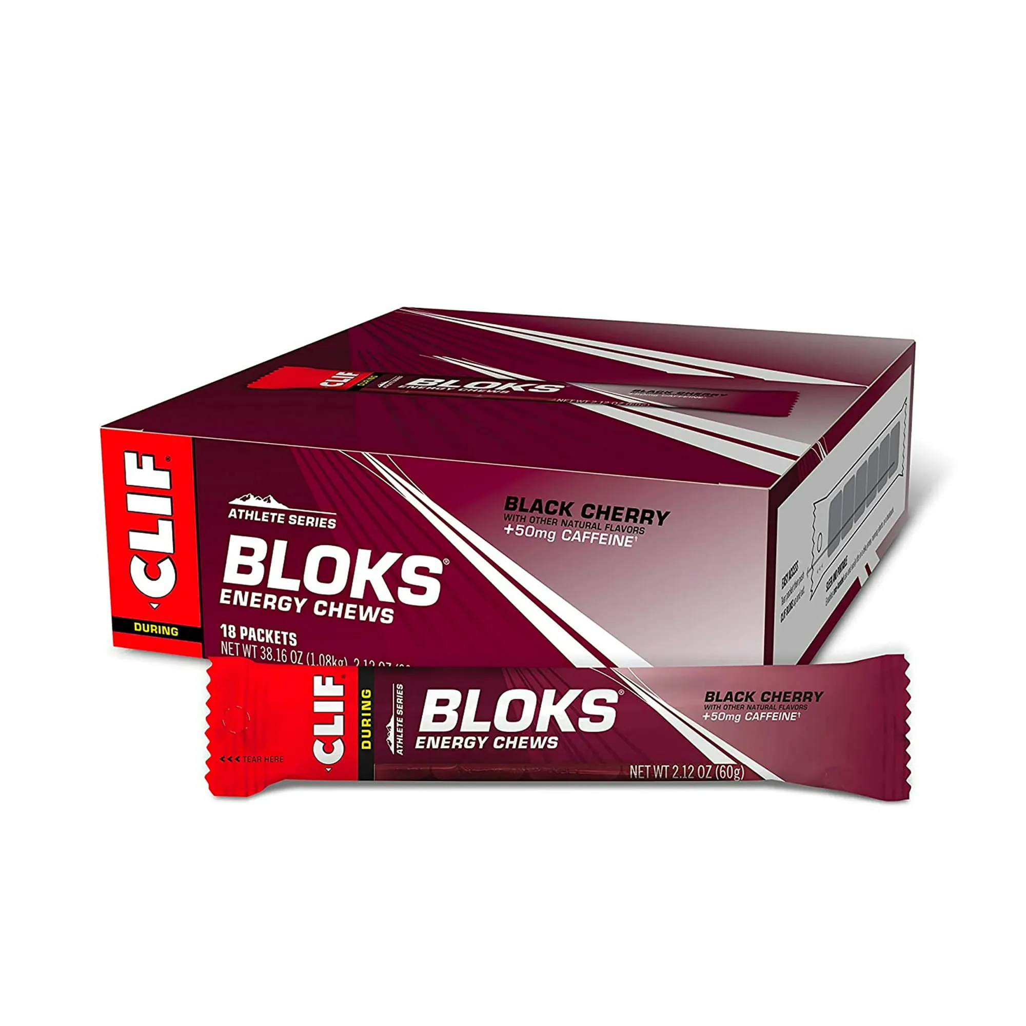 CLIF BLOKS - Strawberry - Energy Chews - 2.12 oz. (18 Count)