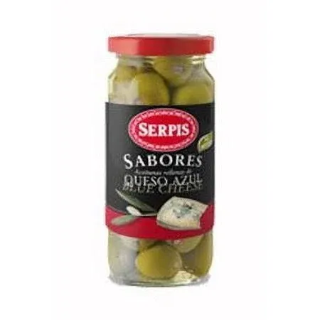 Serpis Green Olives Stuffed with Blue Cheese 8.29 oz