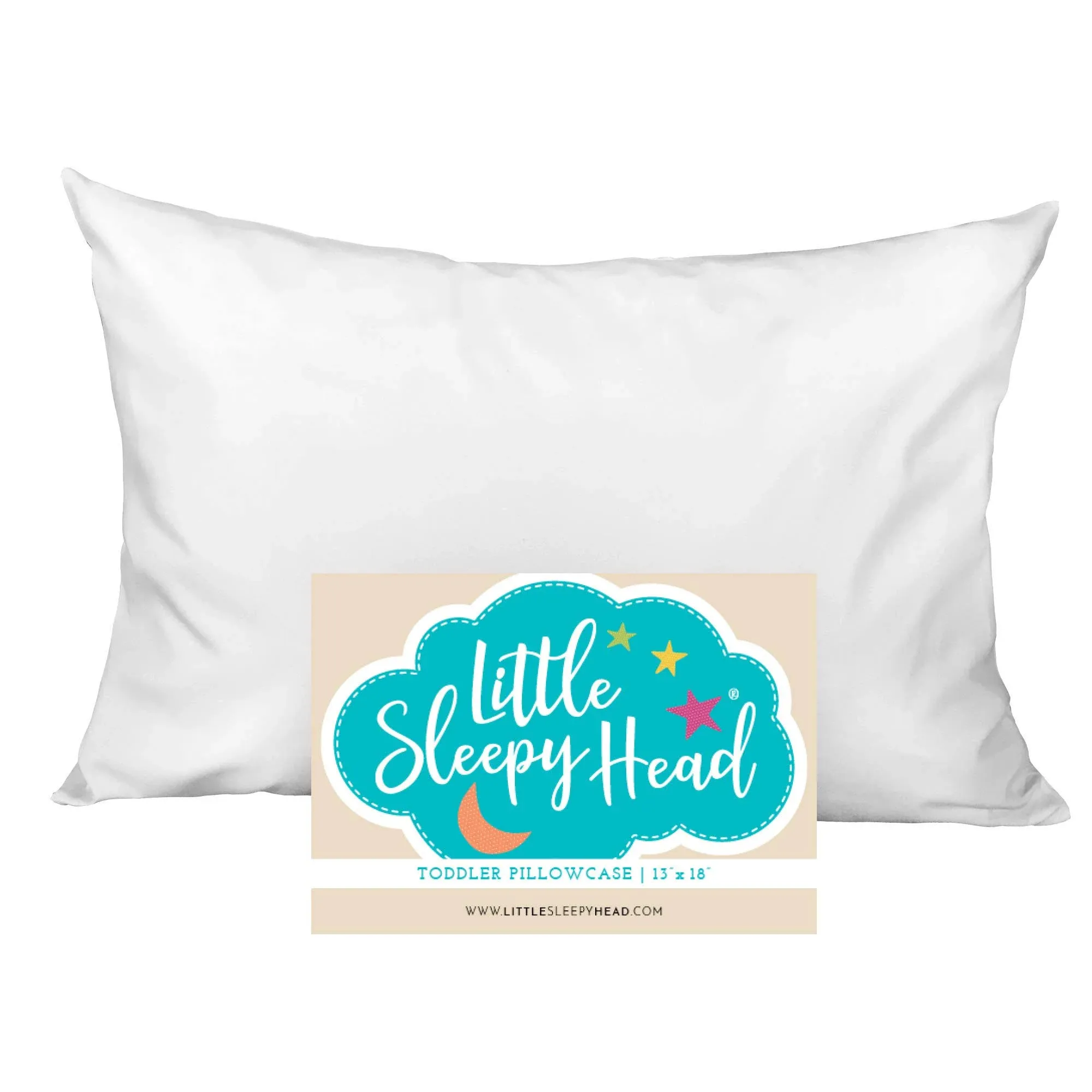 Little Sleepy Head Toddler Pillowcase - White Envelope, 13 x 18