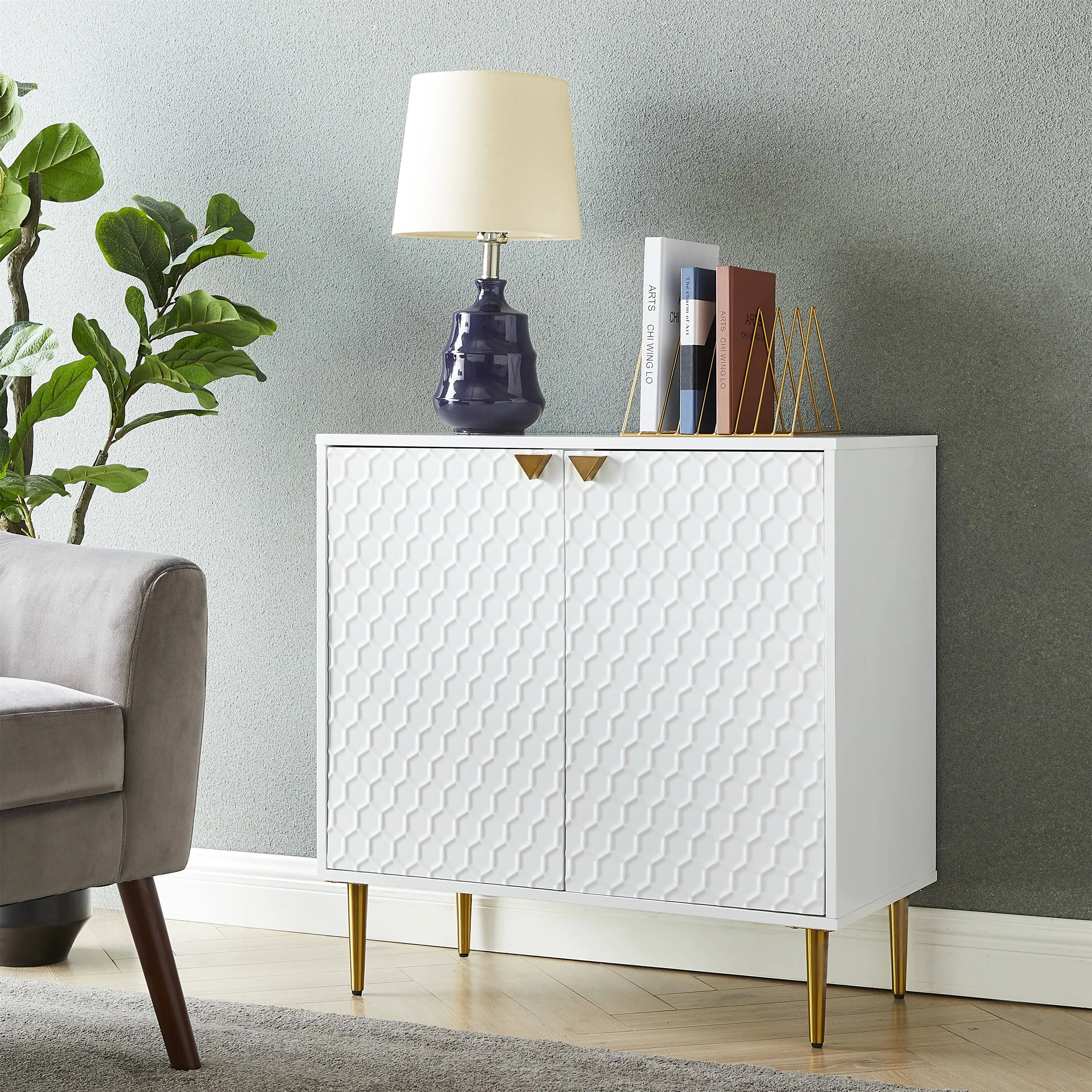 GZMR Hexagonal Pattern 2-Door Storage Cabinet