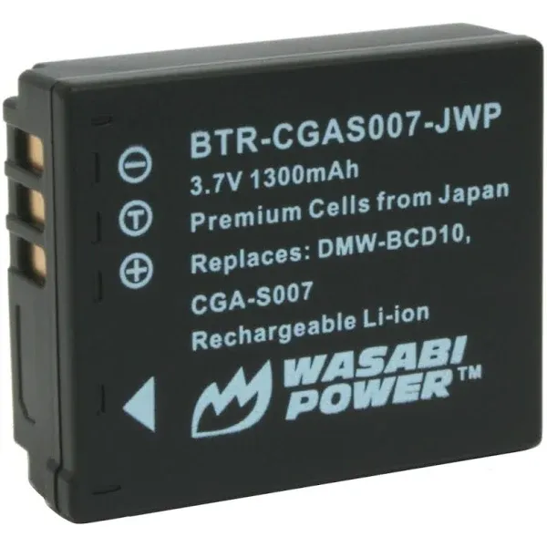 Wasabi Power Battery for Panasonic Cga-s007, DMW-BCD10