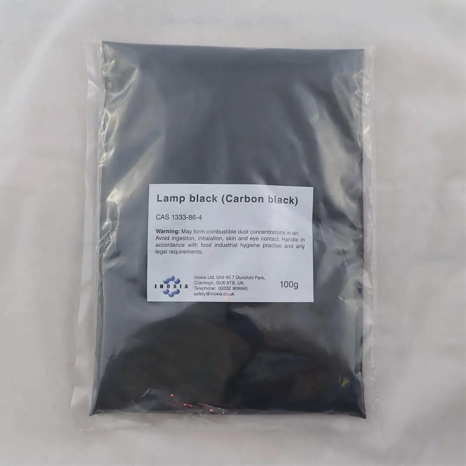 Lampblack (Carbonblack/Soot) Pigment - Weight: 100g - by Inoxia