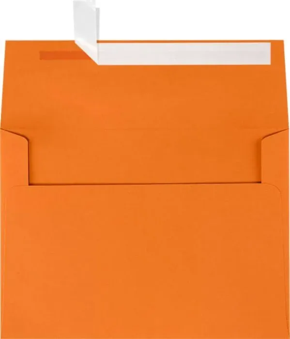 LUX A7 Invitation Envelopes (5 1/4 x 7 1/4) 50/Box Mandarin (EX4880-11-50)