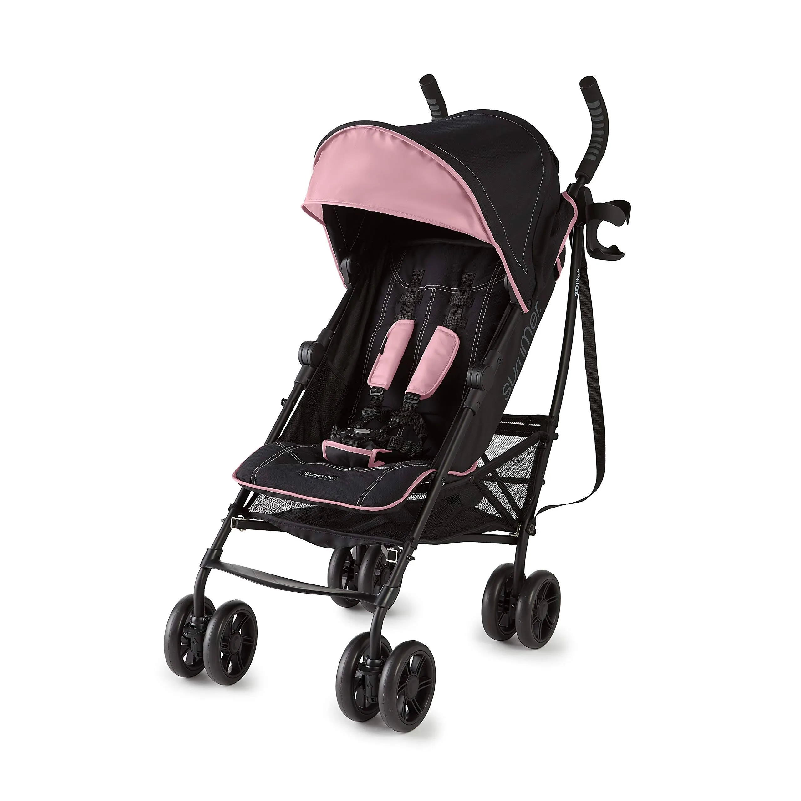 Summer Infant 3Dlite+ Convenience Stroller - Pink/Matte Black