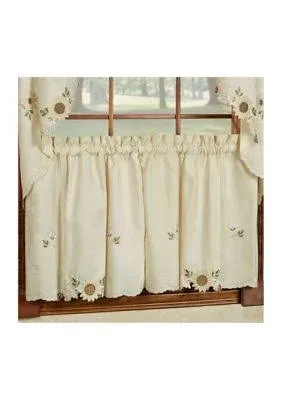 Sweet Home Collection Kitchen Window Tier Swag Valance Curtain Treatment