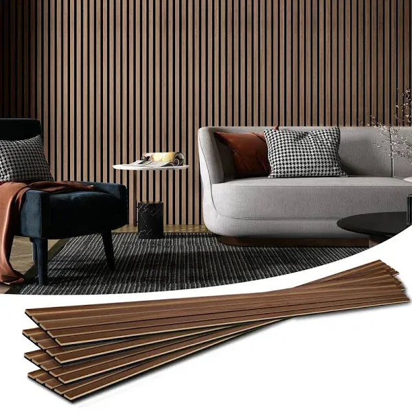 Art3d 4-Piece Wood Slat Acoustic Panels for Stylish Decor and Noise Reduction, 3D ...