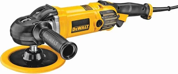 DEWALT Corded Polisher: Random Orbital, 7 in Backing Pad, 7 to 9 in Compatible, Hook and Loop, 120 V