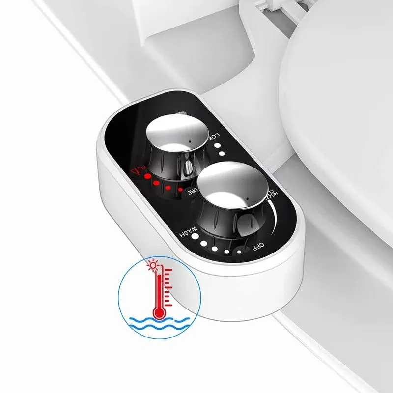 Hot and Cold Bidet Attachment for Toilet, Ultra-Slim Bidet Attachment Warm Wa...