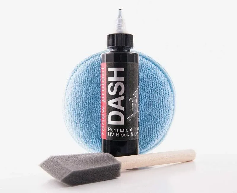 Dash | Permanent Ceramic-Hybrid Protectant for Interiors, 100% Color Restorer, Coated Leather, Vinyl, Sticky Dash Repair, Low-Glare UV Block, Dry-Seal-Safe | Dashboard Protection