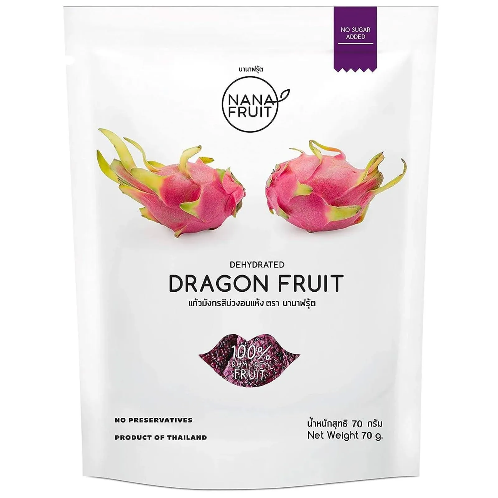 Nana Fruit Dehydrated Dragon Fruit Superfood Snack 70 G