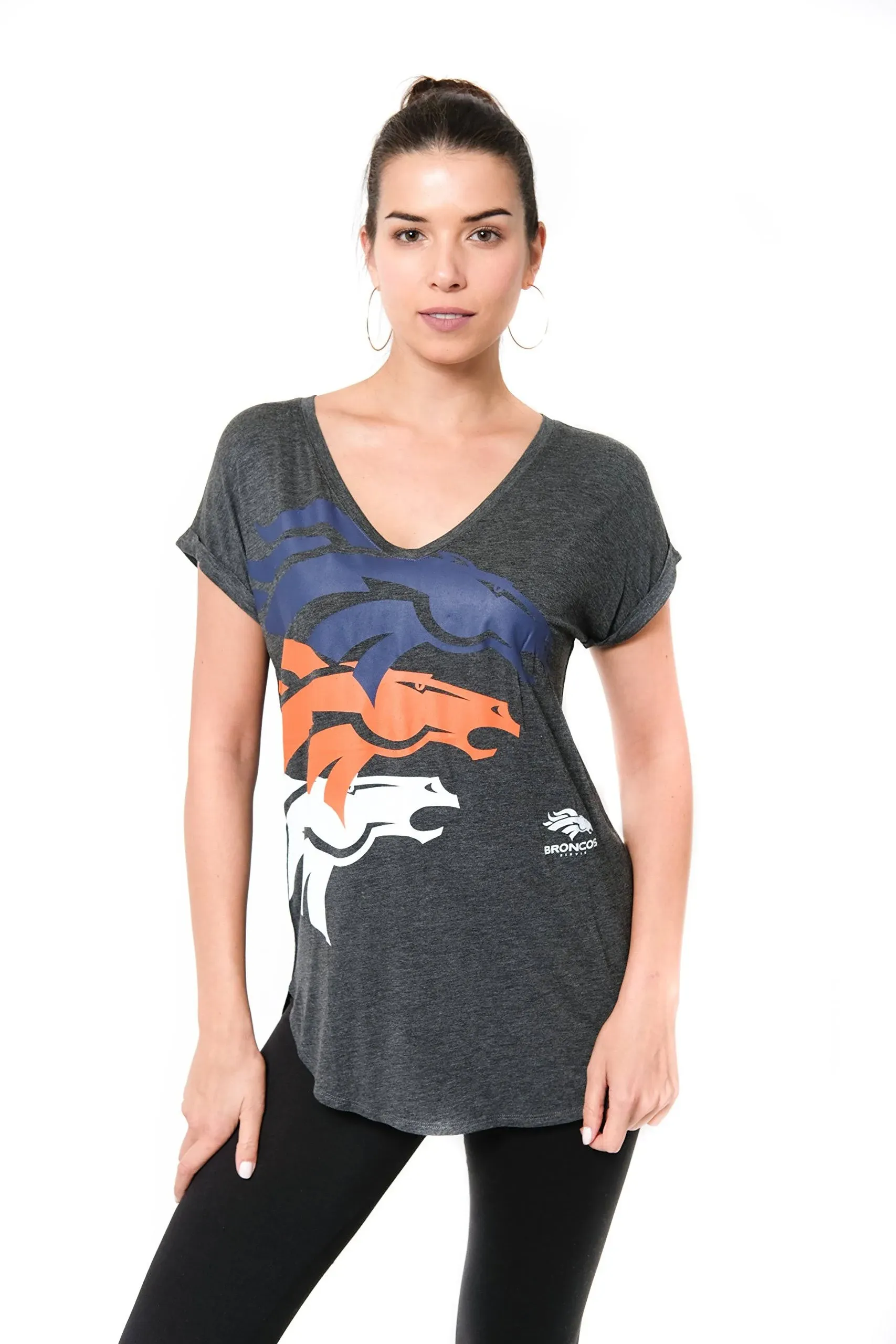 Ultra Game NFL Womens Super Soft Modal Vintage V-Neck T-Shirt