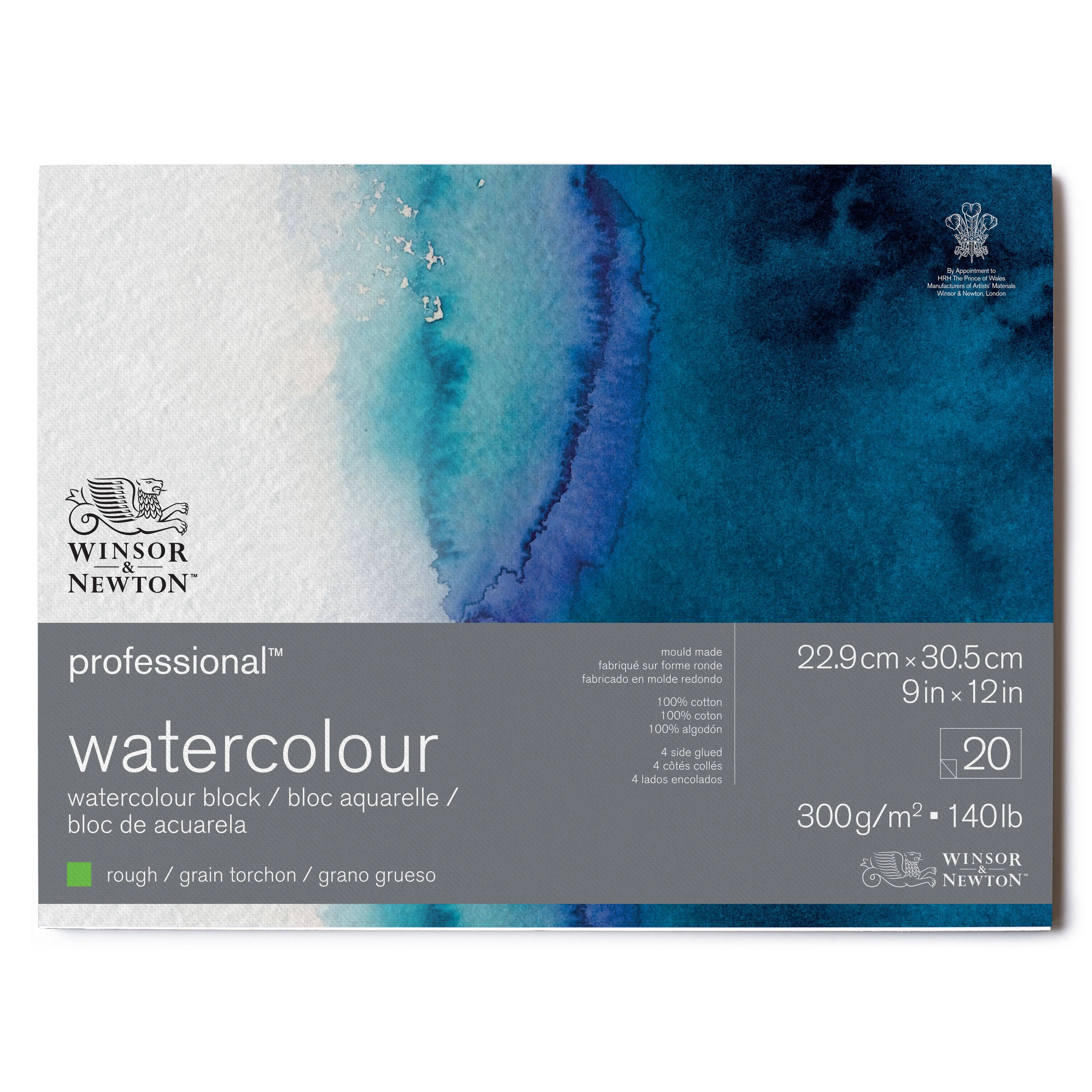 Winsor & Newton Professional Watercolor Paper Block, 7" x 10", Hot Pressed