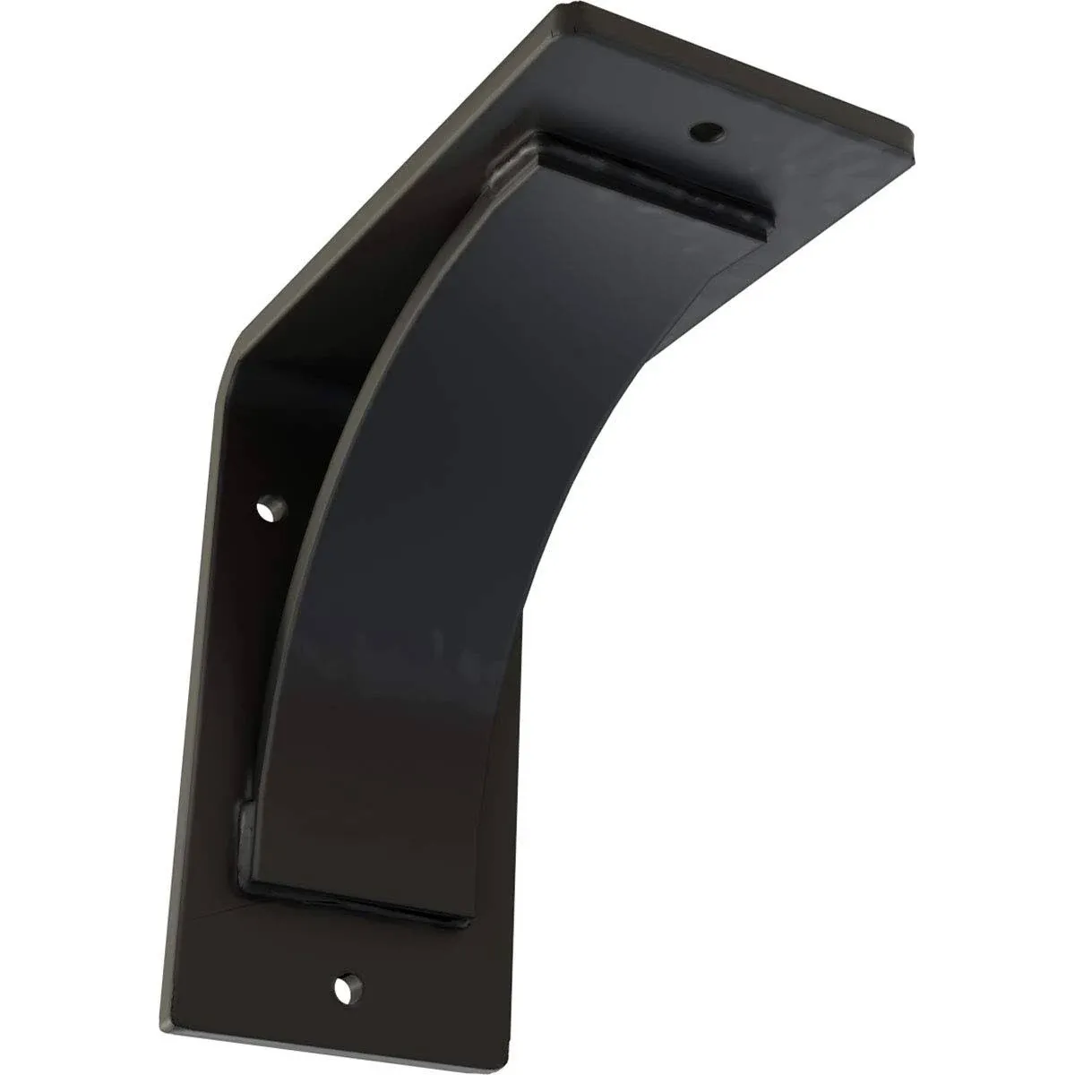 3 in. x 6 in. x 6 in. Powder Coated Black Morris Steel Bracket