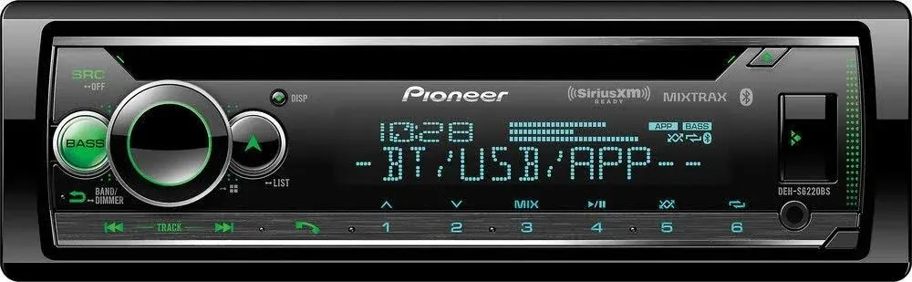 REFURBPioneer DEH-S6220BS CD Receiver with Built-in Bluetooth &amp; SiriusXM-Read.<wbr/>..