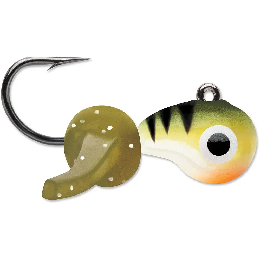 VMC Tungsten Mustache Jig 1/32 oz Glow Yellow Perch TMWJ132GYP