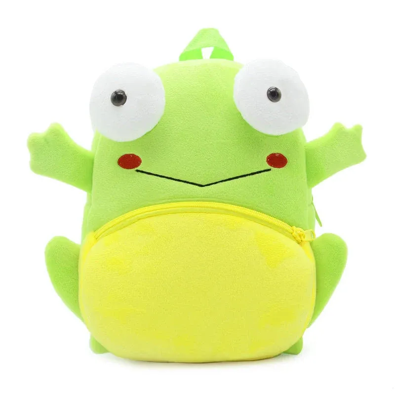 Anykidz 3D Green Frog School Backpack Cute Animal with Cartoon Designs Children ...