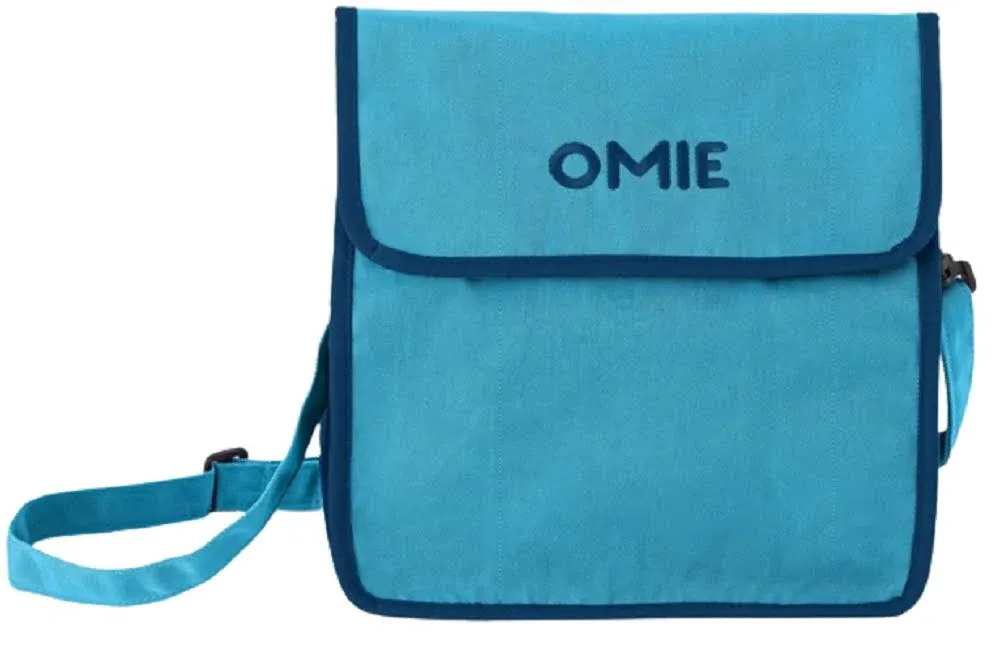 Omie OmieBox Lunch Bag - Washable, Foldable, Durable, WaterResistant Fabric with Interior Pocket and External Bottle Holder.