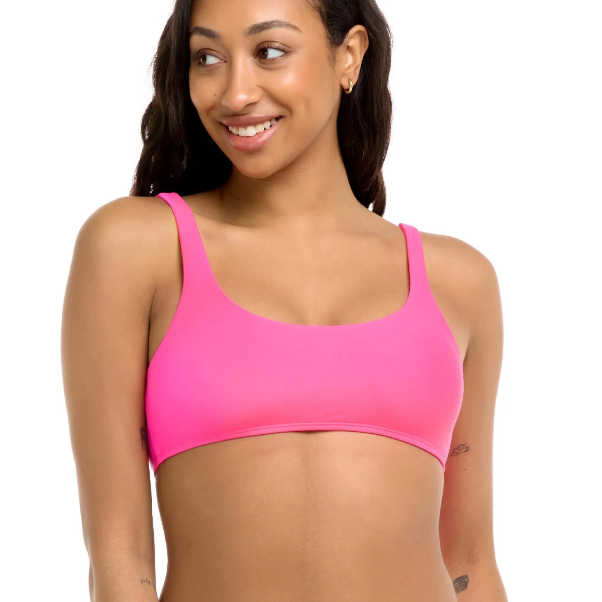 Body Glove Womens Smoothies Lolah Scoop Bikini Top in Bubble Gum, Size Small